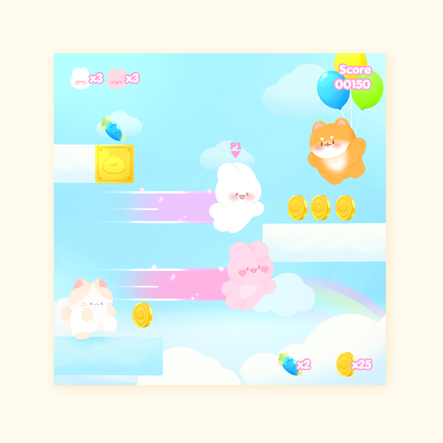Illustration Dreamy Game | kawaii | carte postale