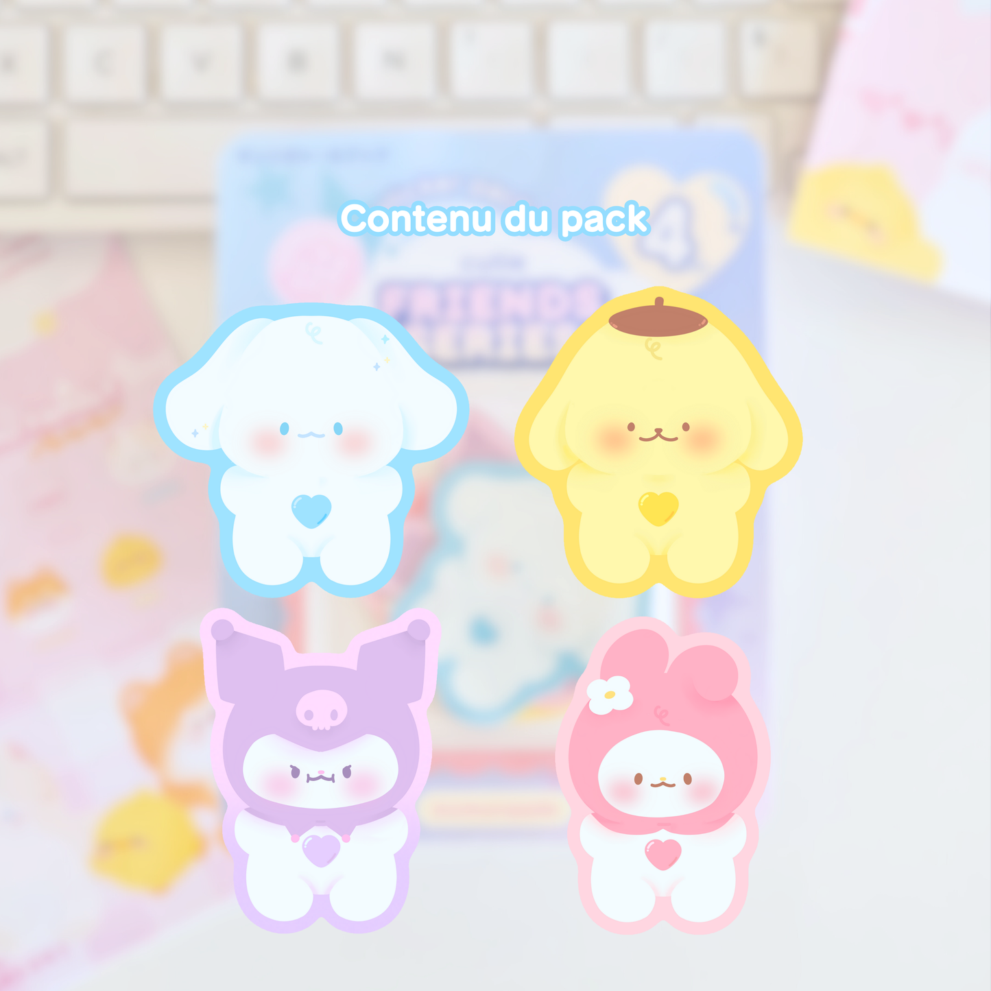Sticker Pack Cutie Friends | Waterproof | Pack d’autocollants timbre