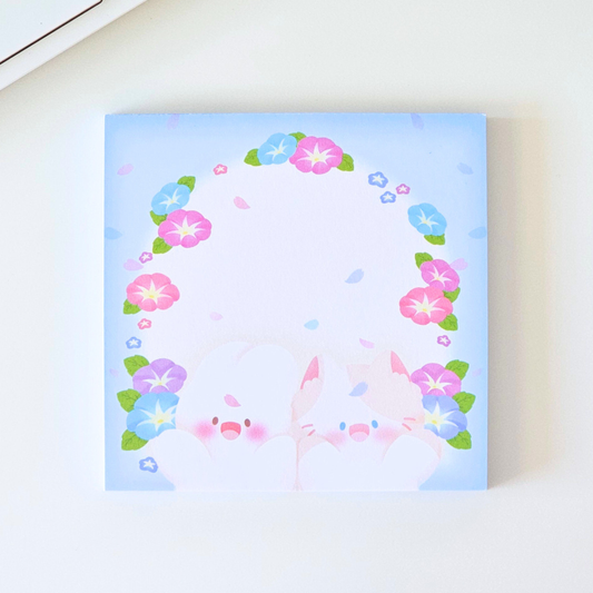 Bloc-notes carré Asagao kawaii | papeterie mignonne pour bureau