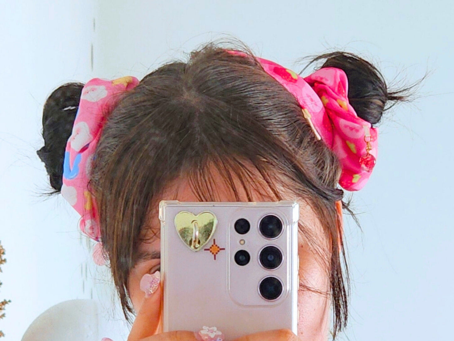 chouchou XL avec breloque détachable | grand scrunchie | bijoux de cheveux