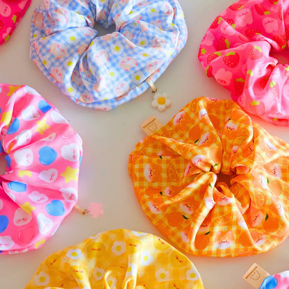 chouchou XL avec breloque détachable | grand scrunchie | bijoux de cheveux