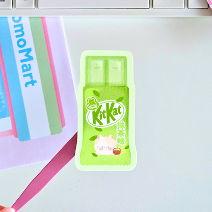 Sticker kit kat matcha | Autocollant waterproof