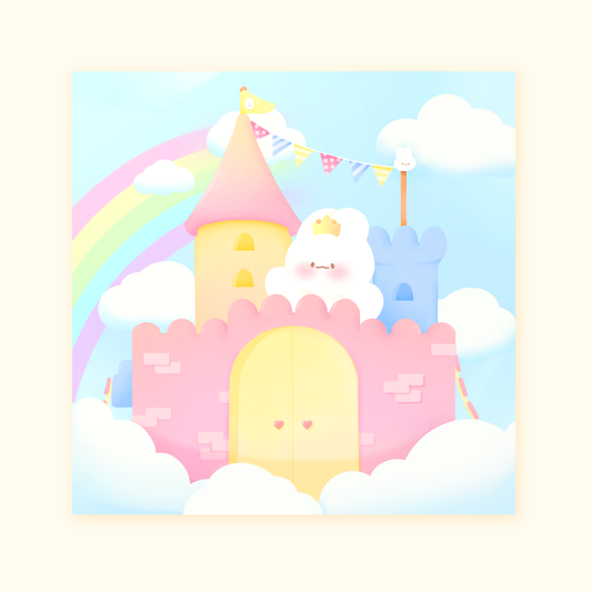 Illustration Momo Kingdom | kawaii | carte postale