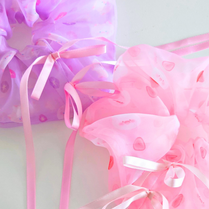 Chouchou organza Violet | grand scrunchie | bijoux de cheveux