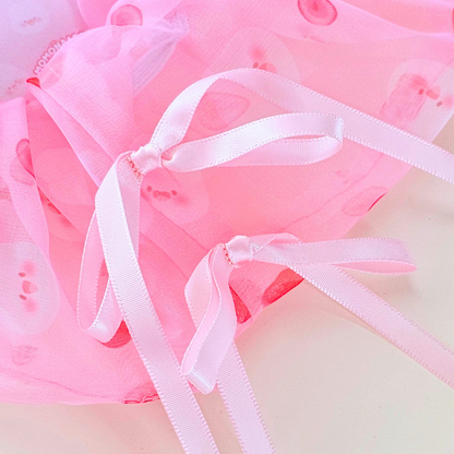 Chouchou organza Rose | grand scrunchie | bijoux de cheveux