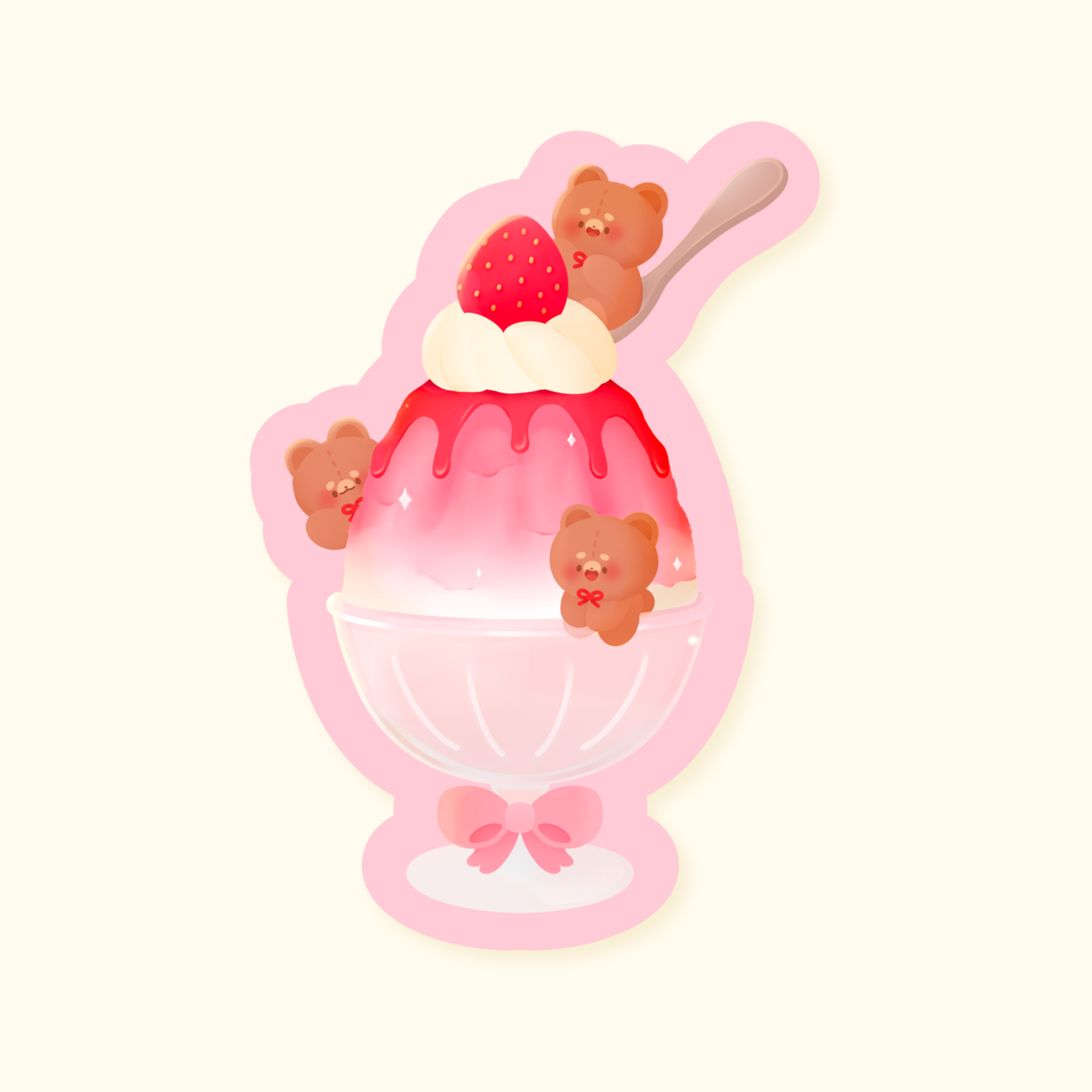 Sticker pomi kakigori | Autocollant waterproof