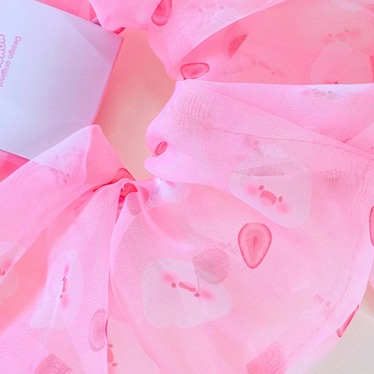 Chouchou organza Rose | grand scrunchie | bijoux de cheveux