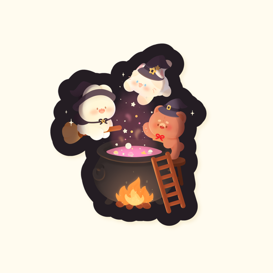 Sticker holographique spooky | Autocollant waterproof