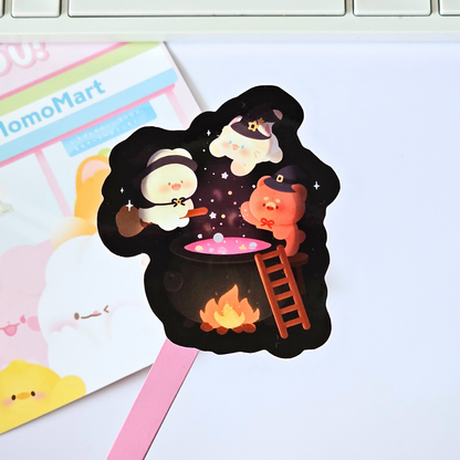 Sticker holographique spooky | Autocollant waterproof