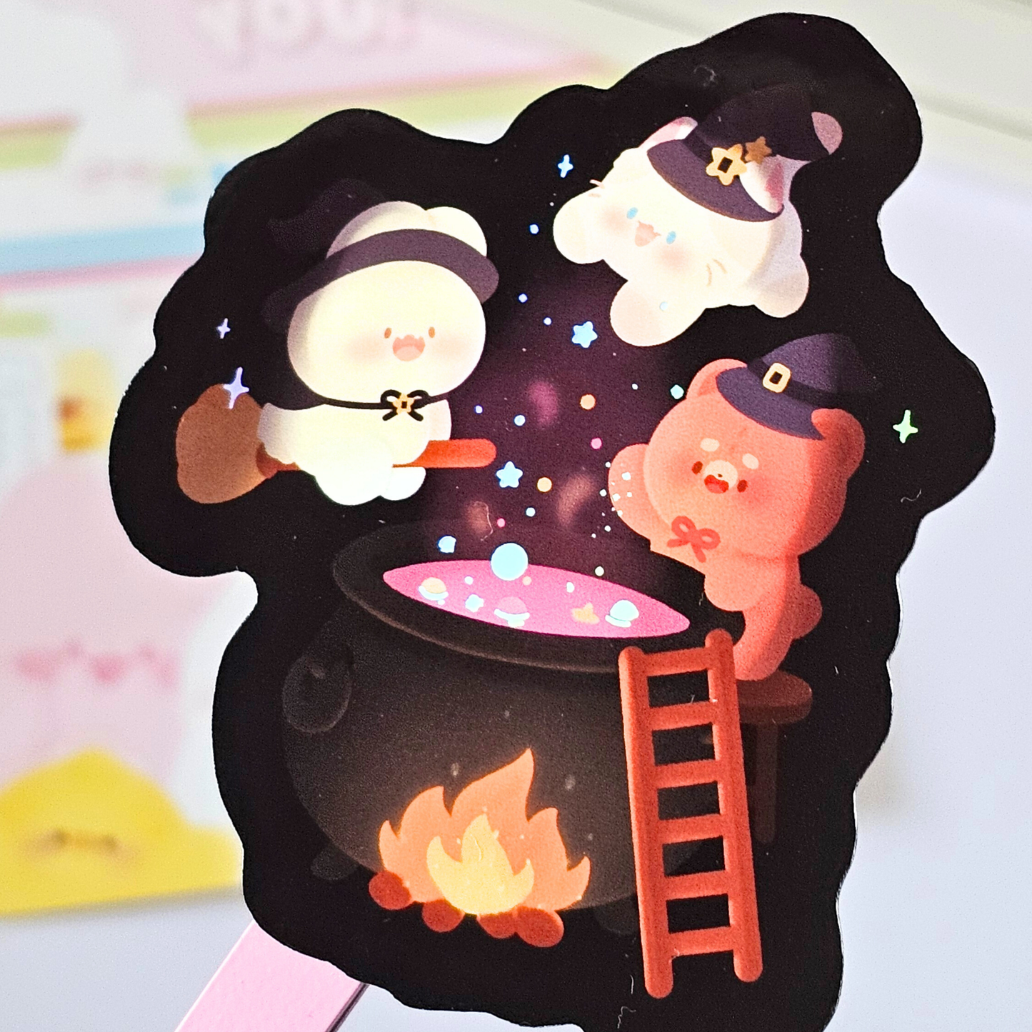 Sticker holographique spooky | Autocollant waterproof