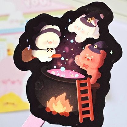 Sticker holographique spooky | Autocollant waterproof