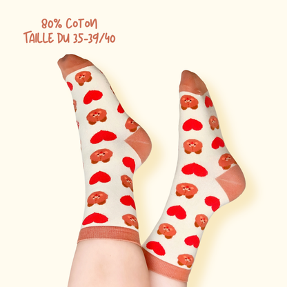 Chaussettes Pomi cœur | accessoires mignons et confortables