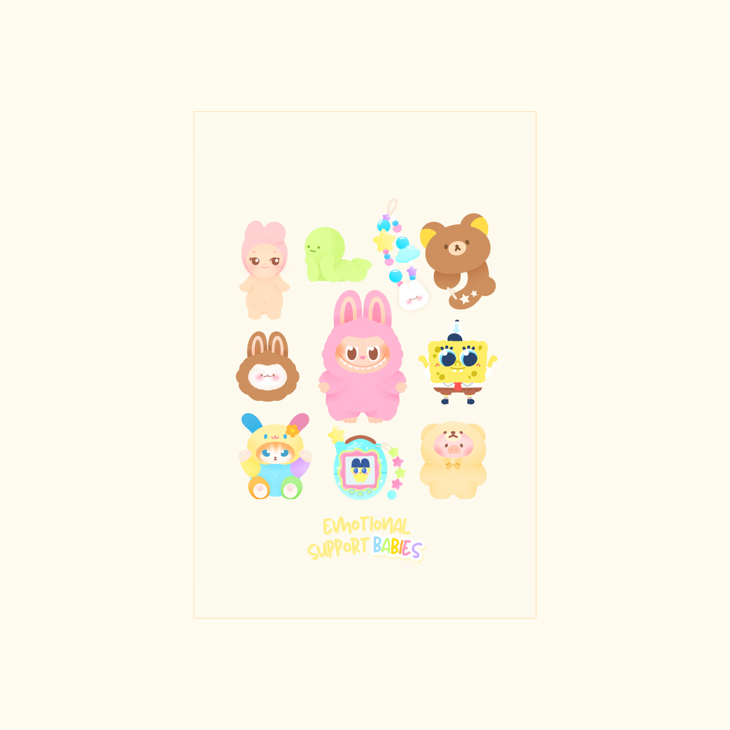 Illustration trinket lover | kawaii | carte postale
