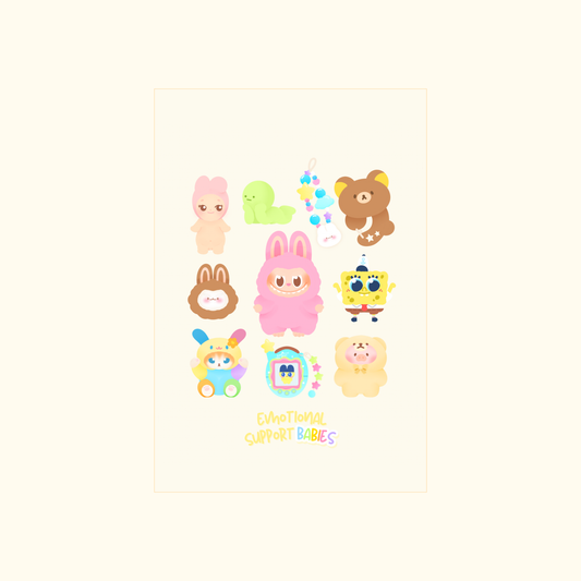 Illustration trinket lover | kawaii | carte postale