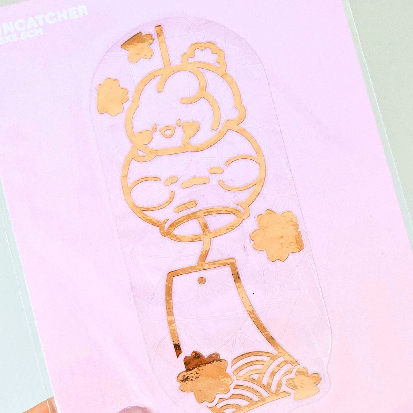 Sticker suncatcher | sticker attrape soleil | holographique, doré, rose gold | sticker fenêtre