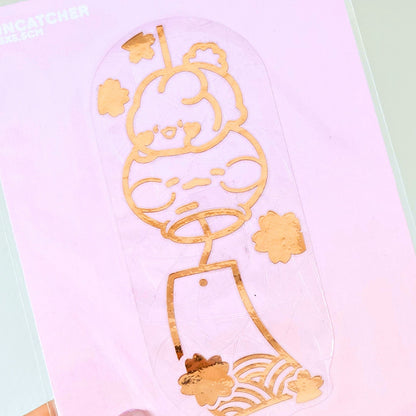 Sticker suncatcher | sticker attrape soleil | holographique, doré, rose gold | sticker fenêtre