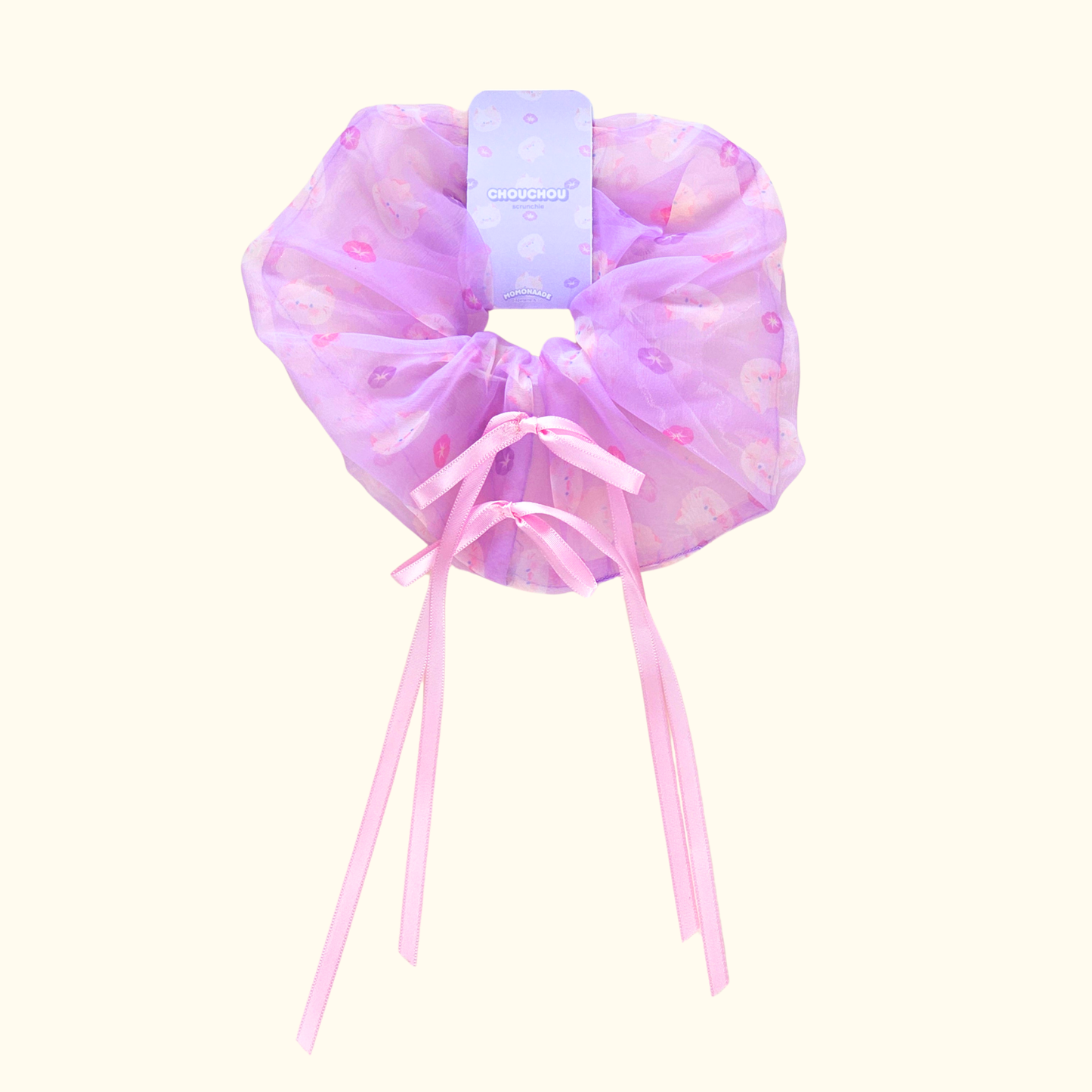 Chouchou organza Violet | grand scrunchie | bijoux de cheveux