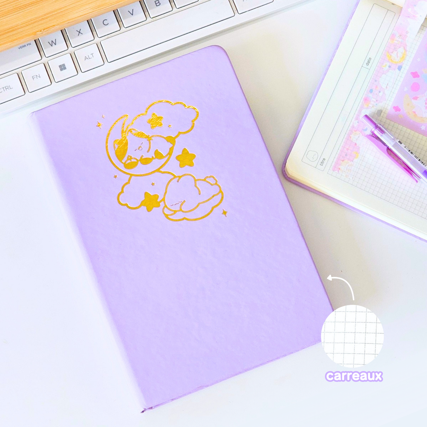 Carnet à carreaux Hoshi Dream - carnet de note - papeterie kawaii