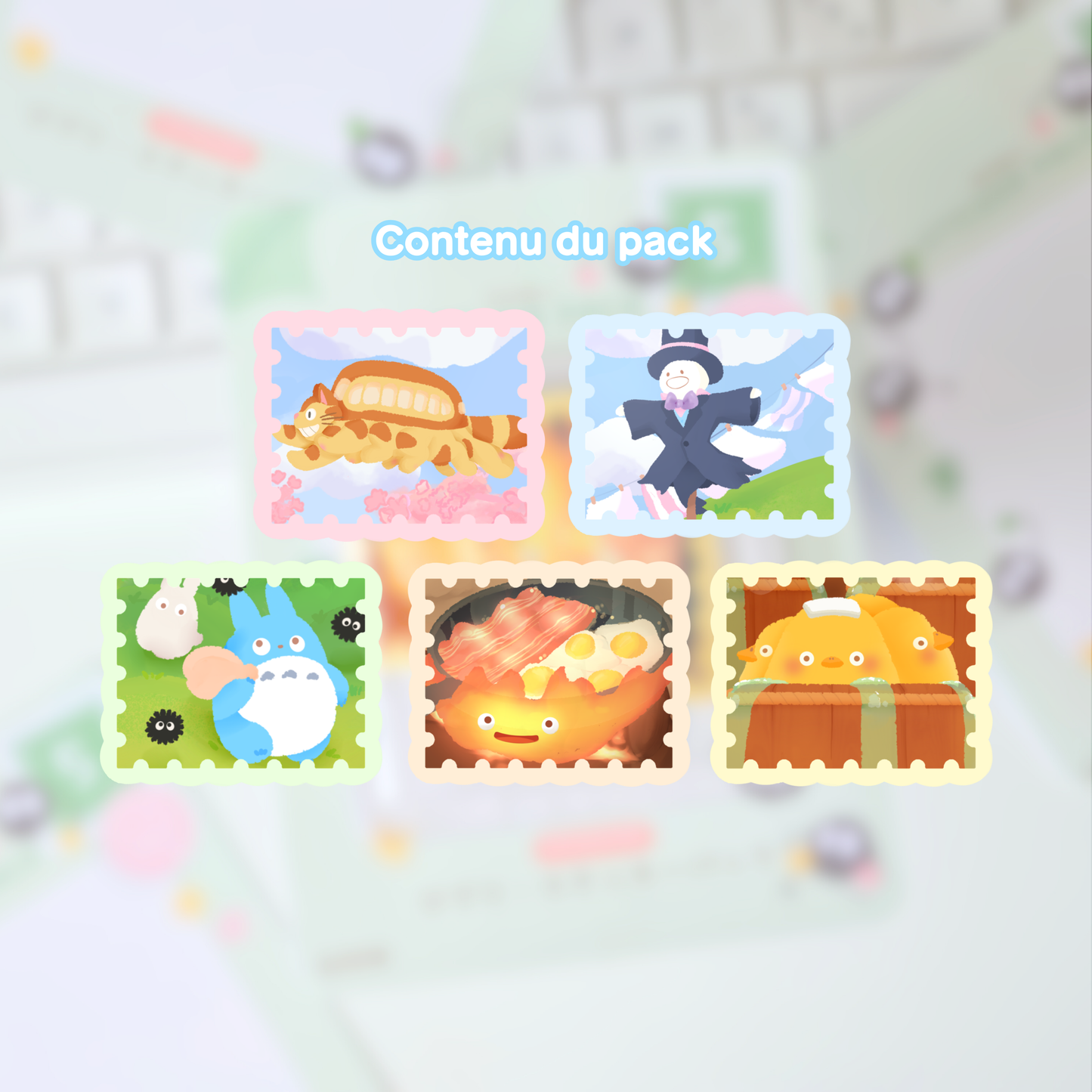 Sticker Pack Ghibli | Waterproof | Pack d’autocollants timbre