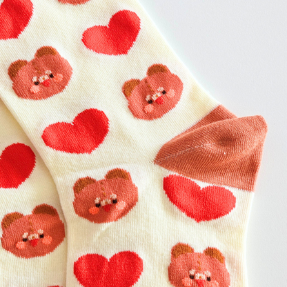 Chaussettes Pomi cœur | accessoires mignons et confortables