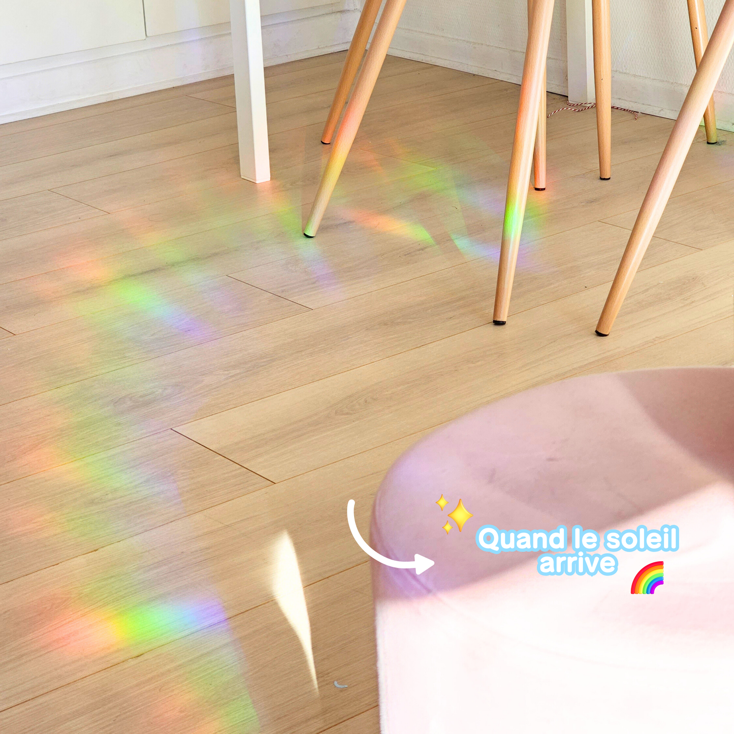 Sticker suncatcher | sticker attrape soleil | holographique, doré, rose gold | sticker fenêtre