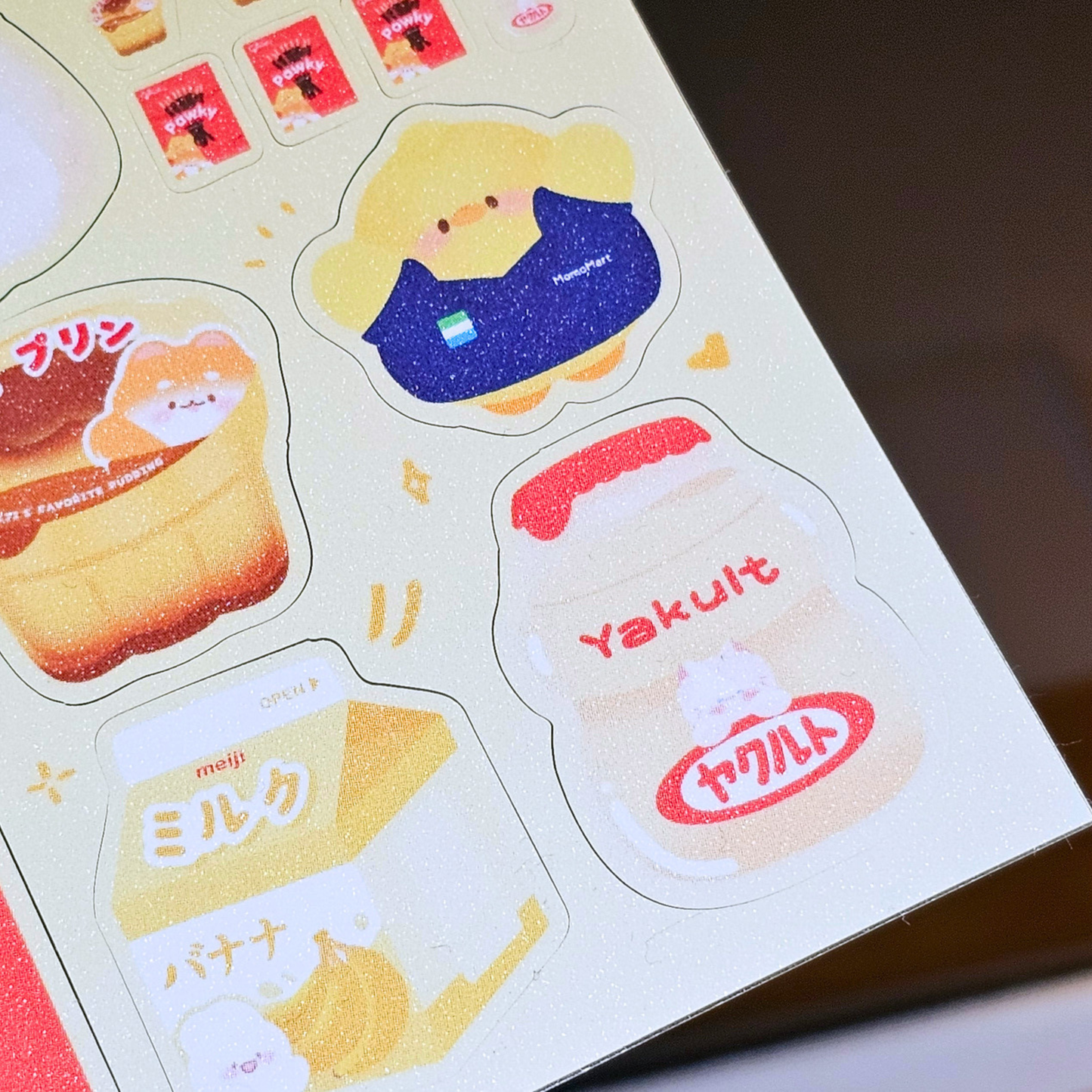 Planche de stickers konbini | Planche d'autocollant