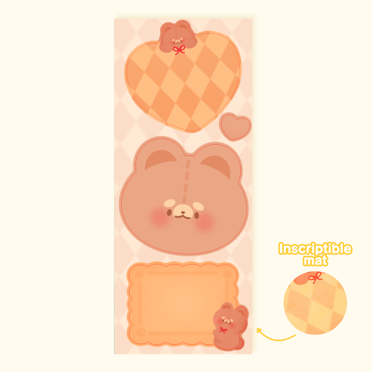 Planche de stickers façon mémo, inscriptible Pomi | Planche d'autocollant