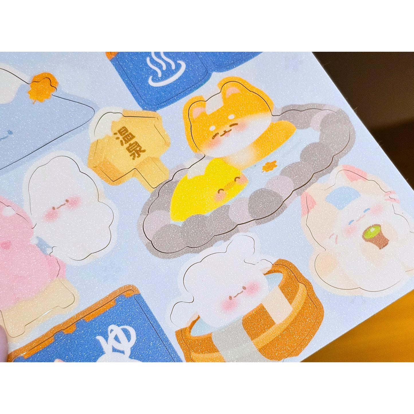 Planche de stickers onsen | Planche d'autocollant