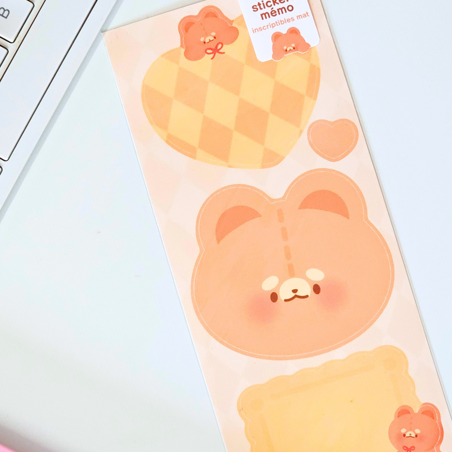 Planche de stickers façon mémo, inscriptible Pomi | Planche d'autocollant