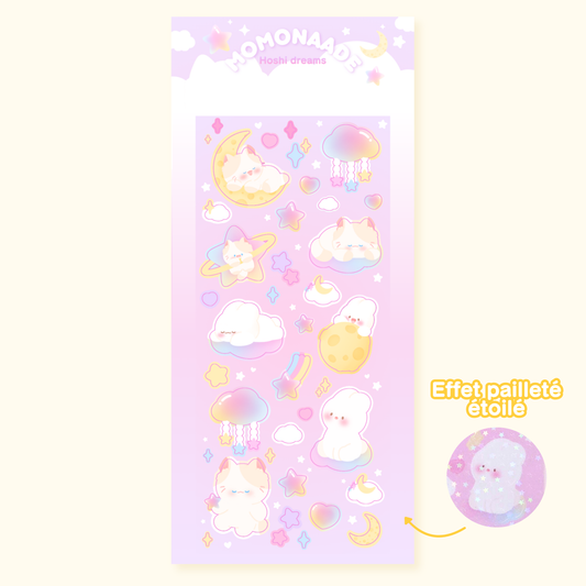 Planche de stickers Hoshi dreams | Planche d'autocollant