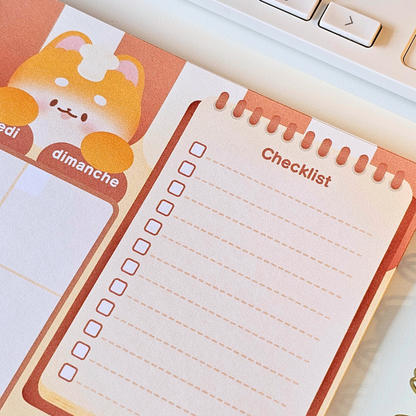 Calendrier sous-main pour bureau boulangerie