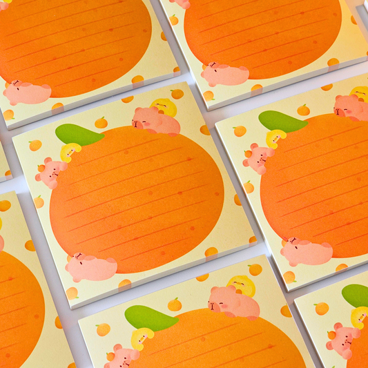 Bloc-notes carré Capybara kawaii