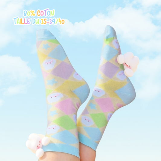 Chaussettes Momo Pastel | accessoires mignons et confortables
