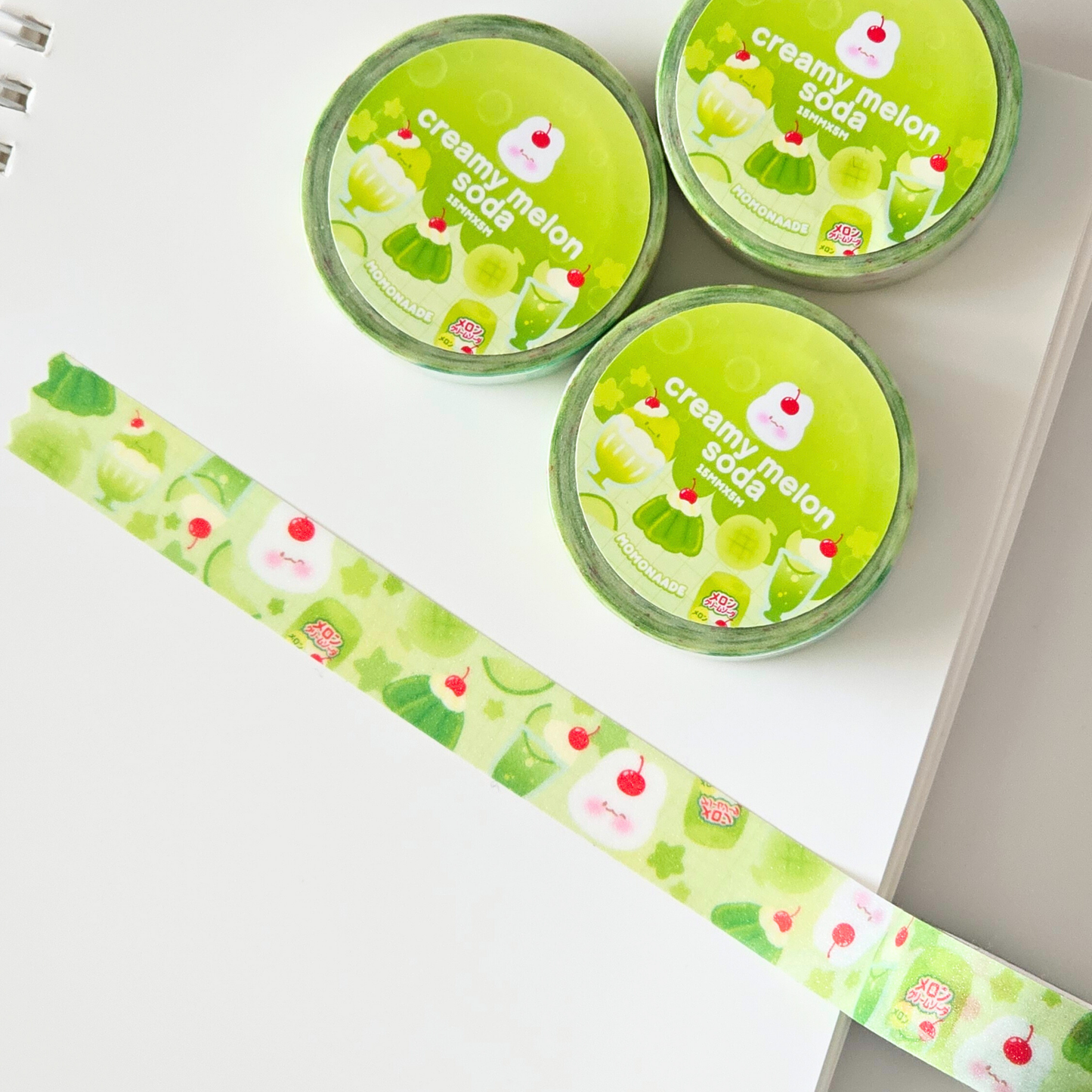 Scotch washi creamy melon soda | Washi Tape Kawaii | Bullet Journal