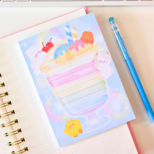 Bloc-notes A6 | retro sorbet | papeterie kawaii