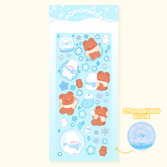 Planche de stickers yuki Pomi | Planche d'autocollant