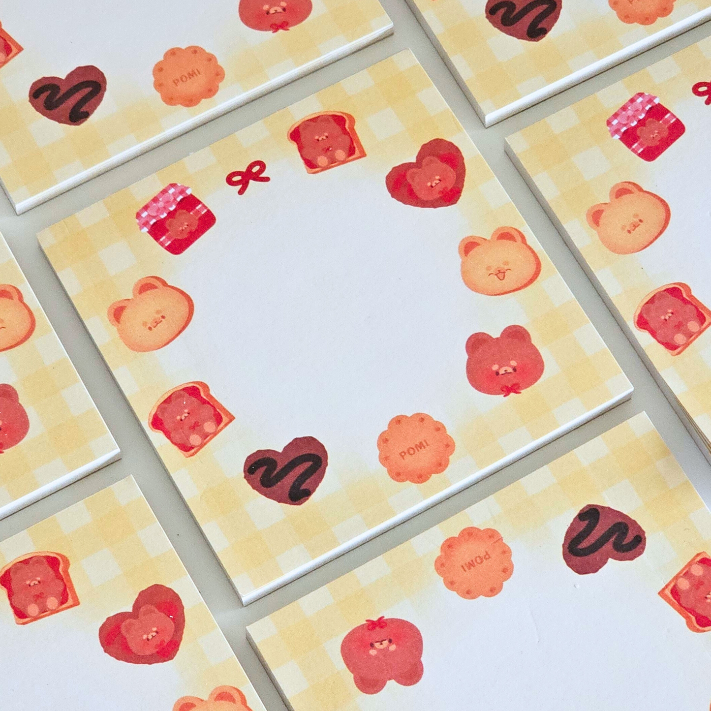 Bloc-notes carré pomi cookie kawaii | papeterie mignonne pour bureau