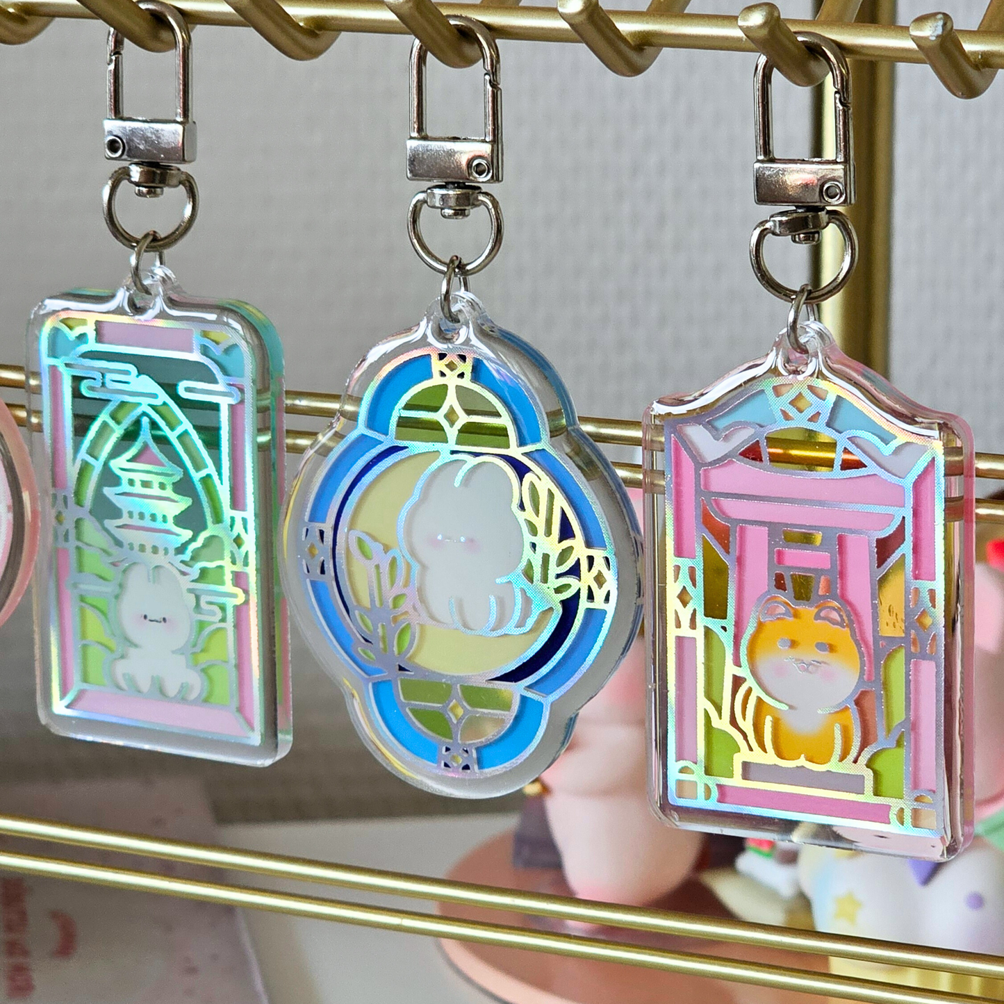 Porte-clés effet vitraux