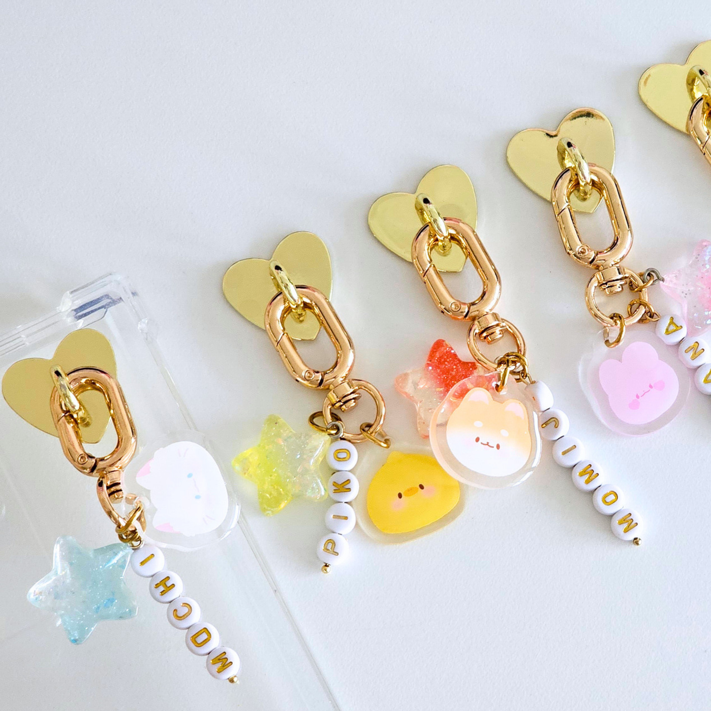 Porte-clés de téléphone étoile | accessoire de téléphone mignon | décoration de téléphone