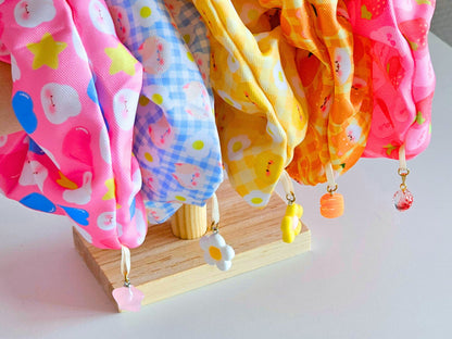 chouchou XL avec breloque détachable | grand scrunchie | bijoux de cheveux