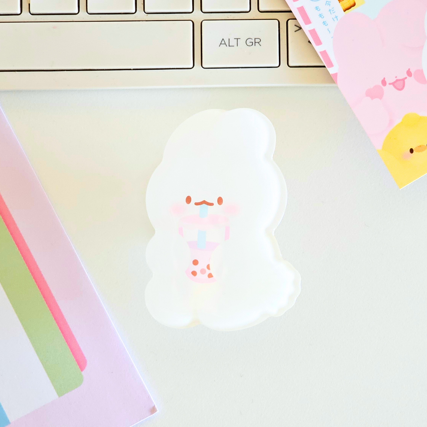 Phone grip momo boba | accessoires de téléphone mignon | support de téléphone mignon