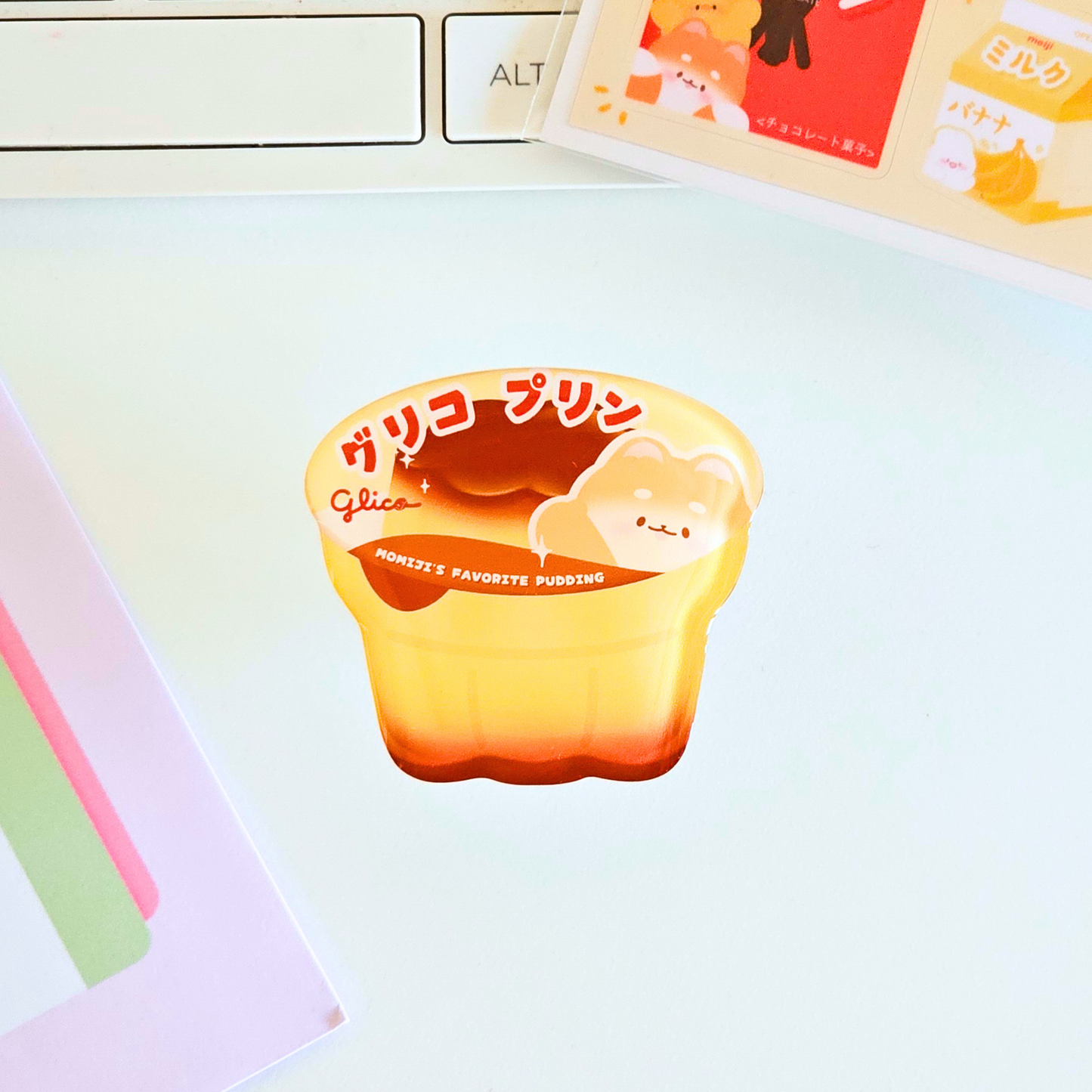 Phone grip Pudding | accessoires de téléphone mignon | support de téléphone mignon