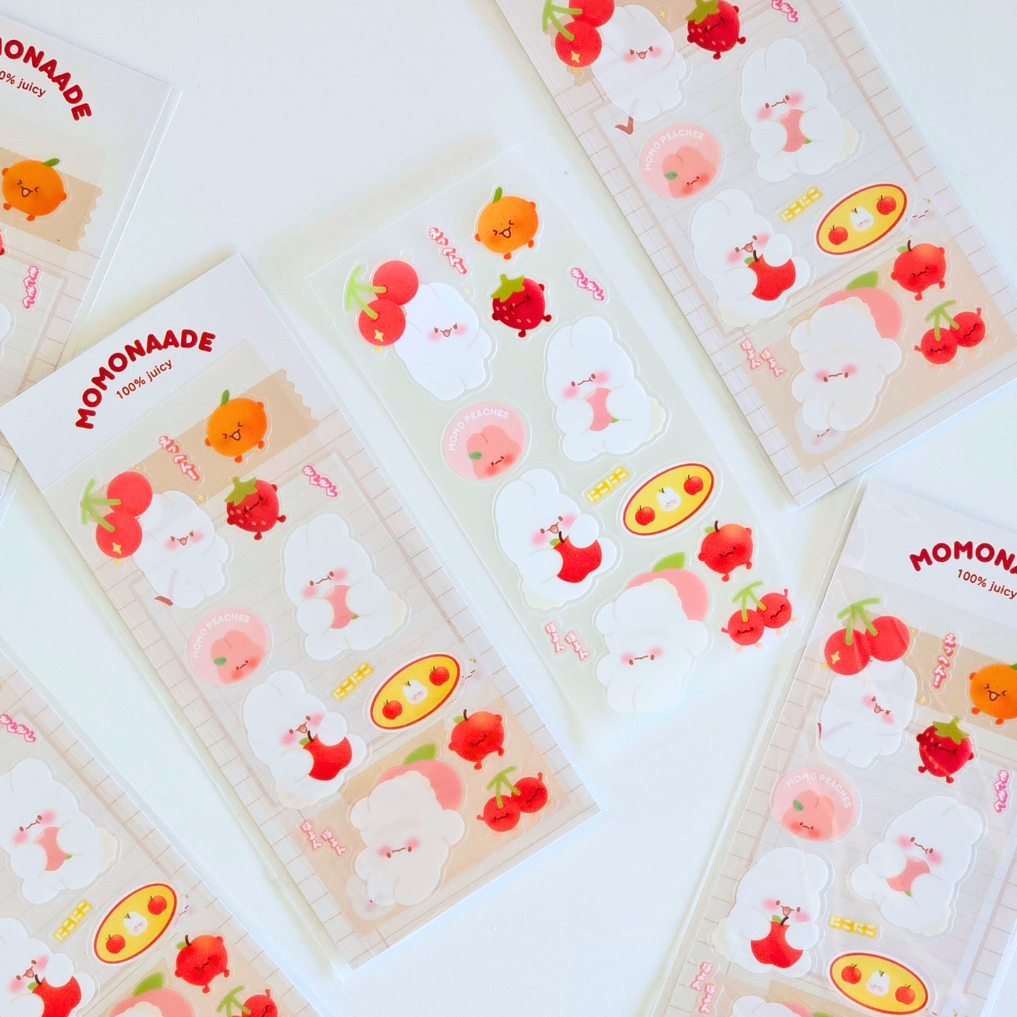 Planche de stickers fruit bords transparent | Planche d'autocollant