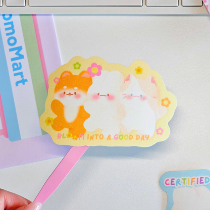 Sticker bloom into a good day | Autocollant waterproof