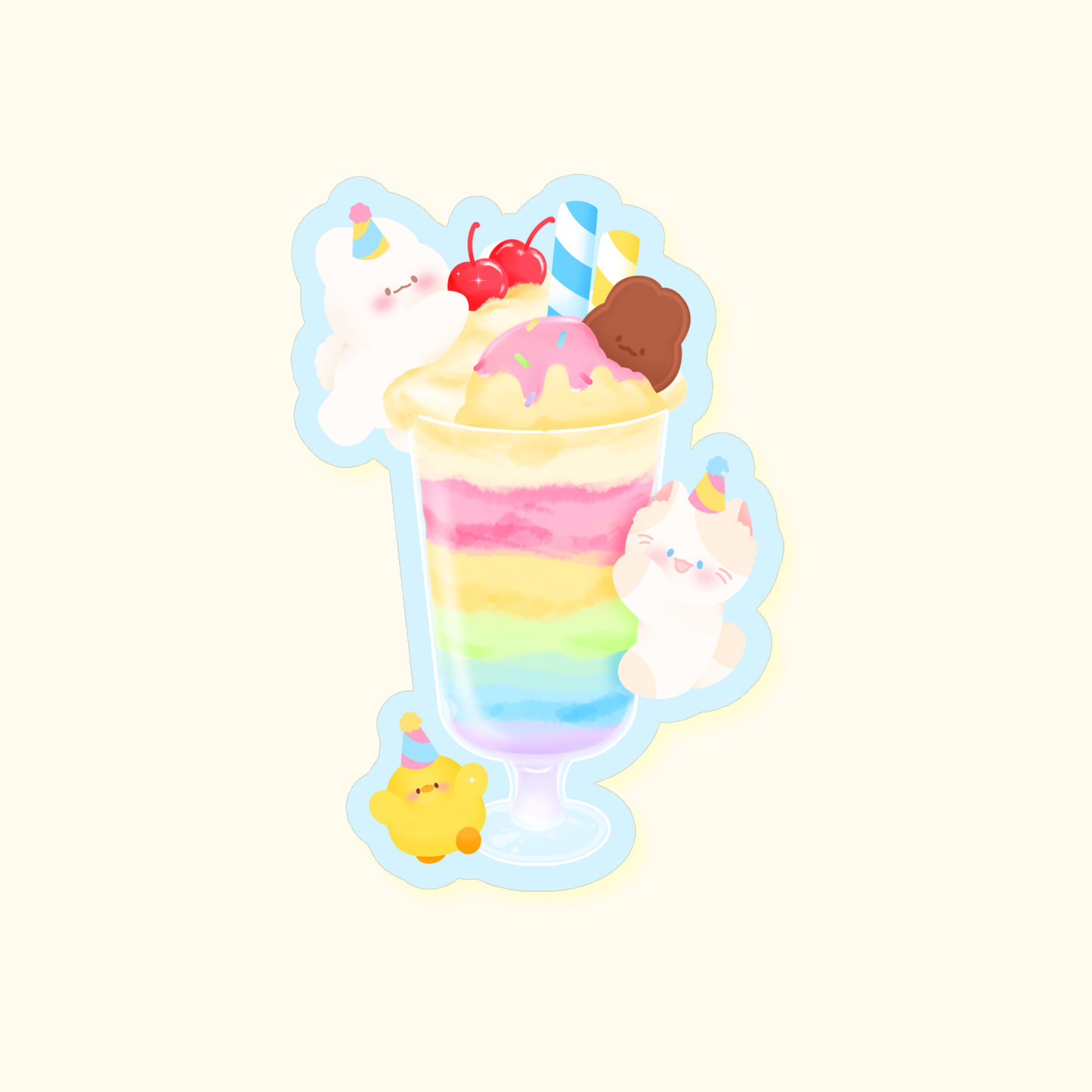 Sticker rainbow parfait | Autocollant waterproof