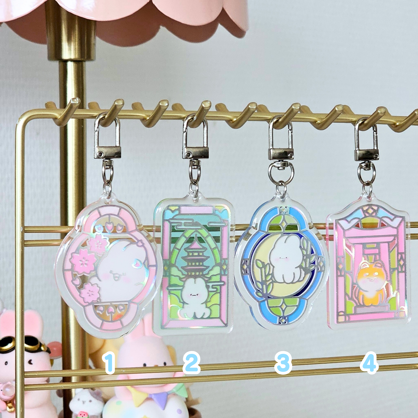 Porte-clés effet vitraux