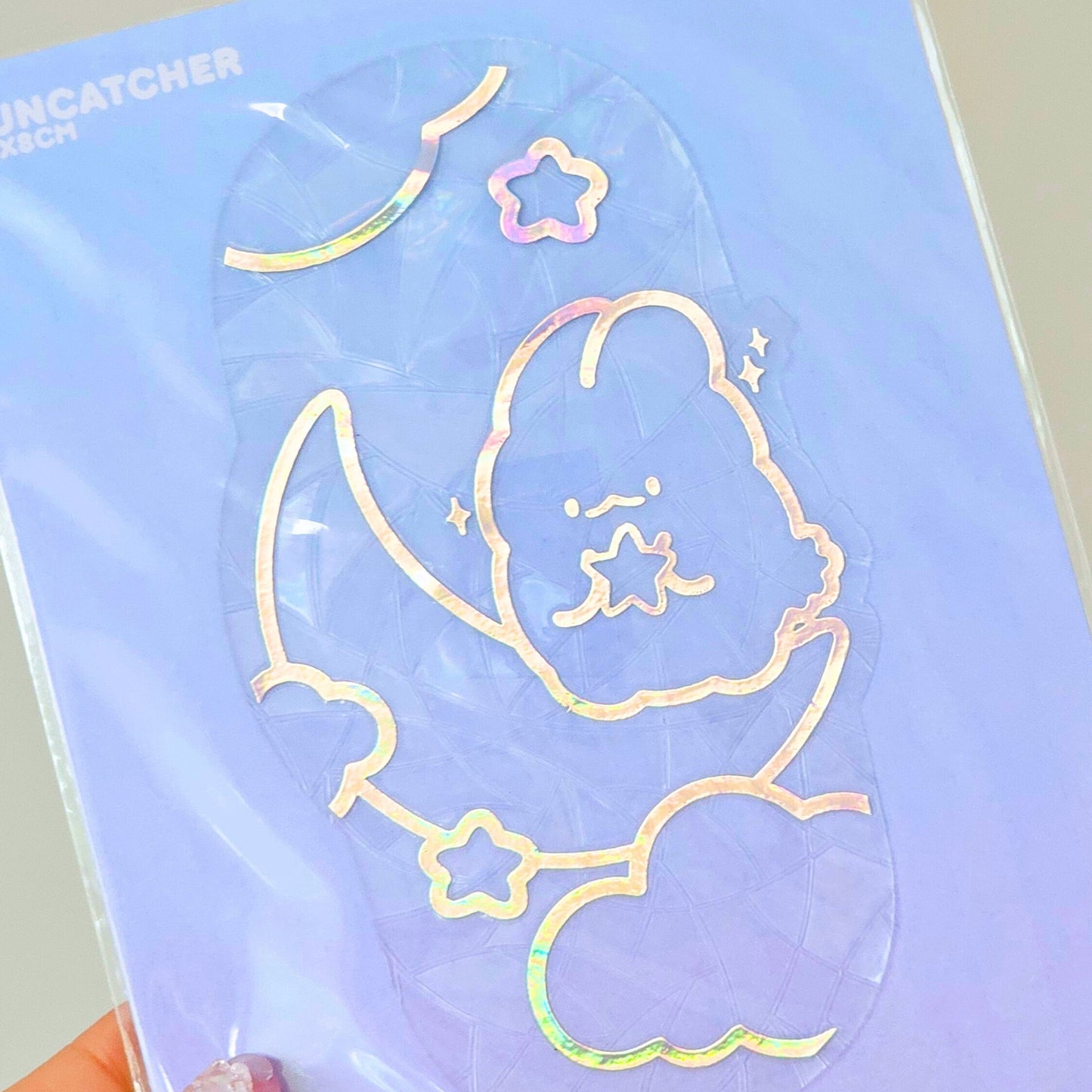 Sticker suncatcher | sticker attrape soleil | holographique, doré, rose gold | sticker fenêtre