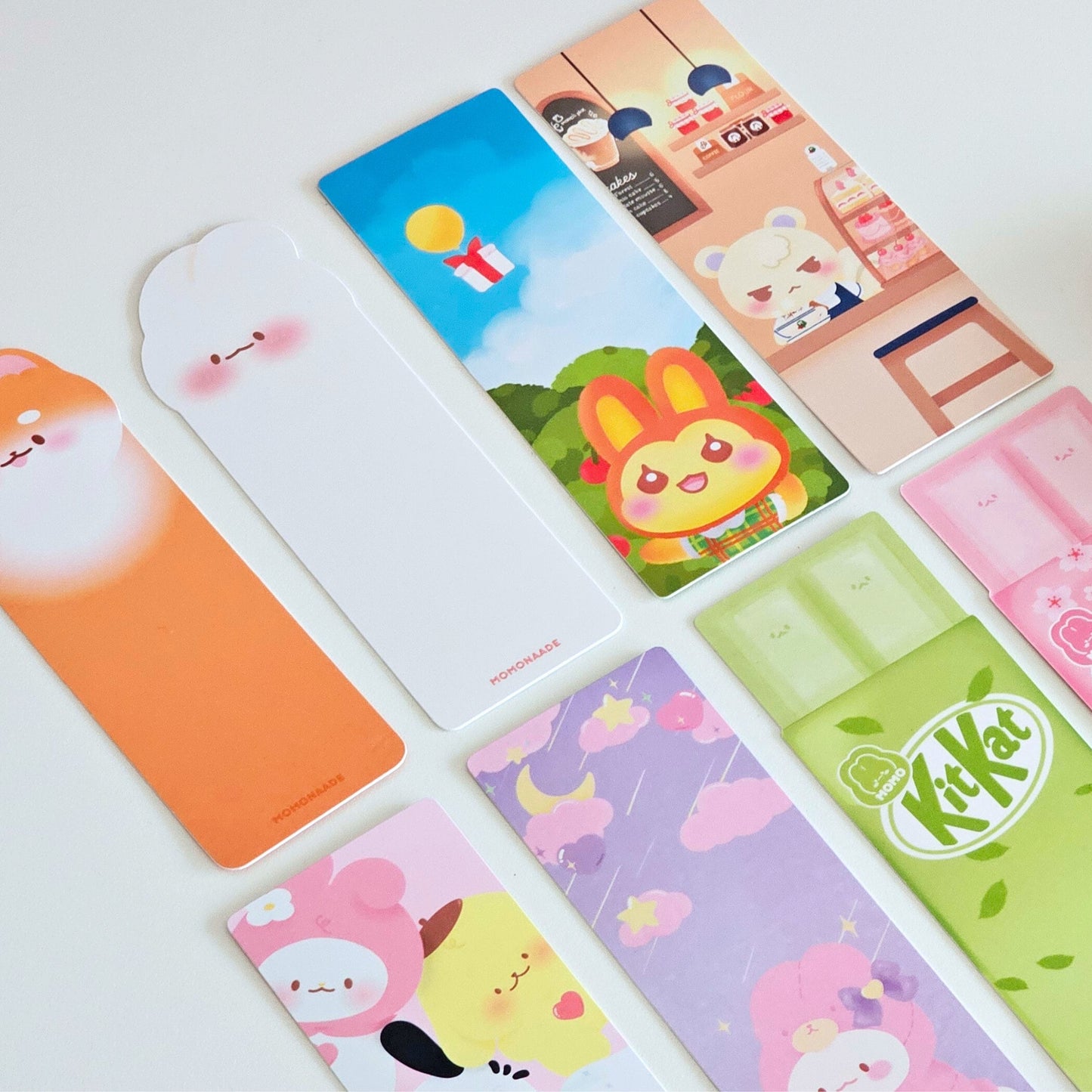 Marque-pages mignon, pastel, brillant, holographique, kit kat