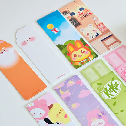 Marque-pages mignon, pastel, brillant, holographique, kit kat
