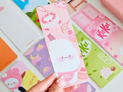 Marque-pages mignon, pastel, brillant, holographique, kit kat